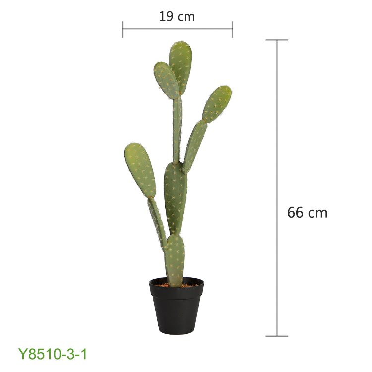 Мягкое на ощупь растение EPE 66cm поддельный кактус для украшения магазина