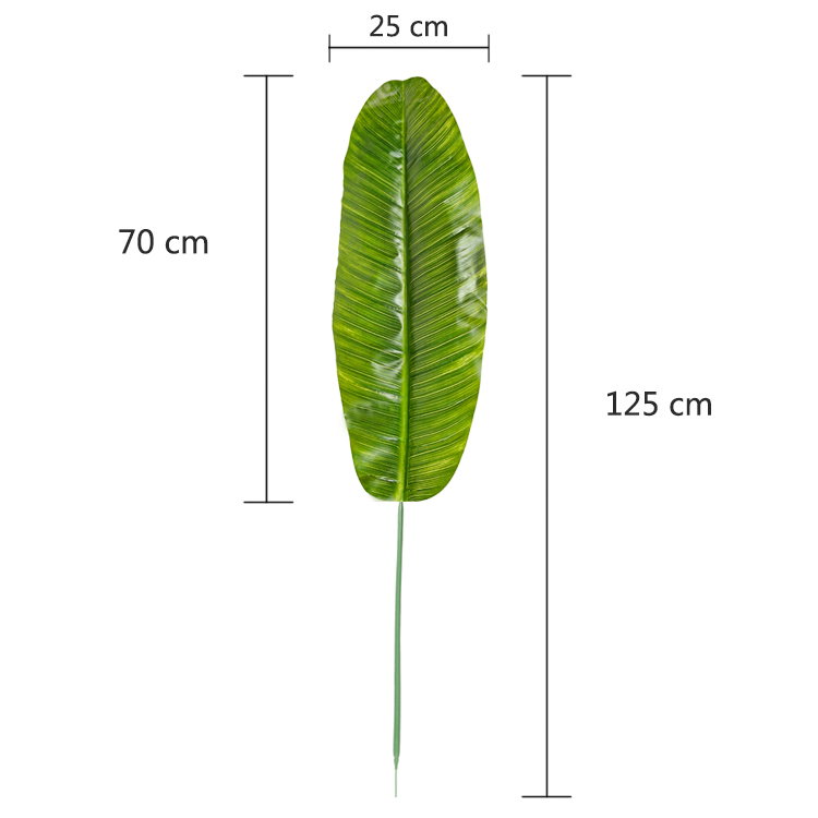 Завод прямых продаж Искусственных банановых листьев Пластиковые Большие зеленые листья искусственные листья джунглей