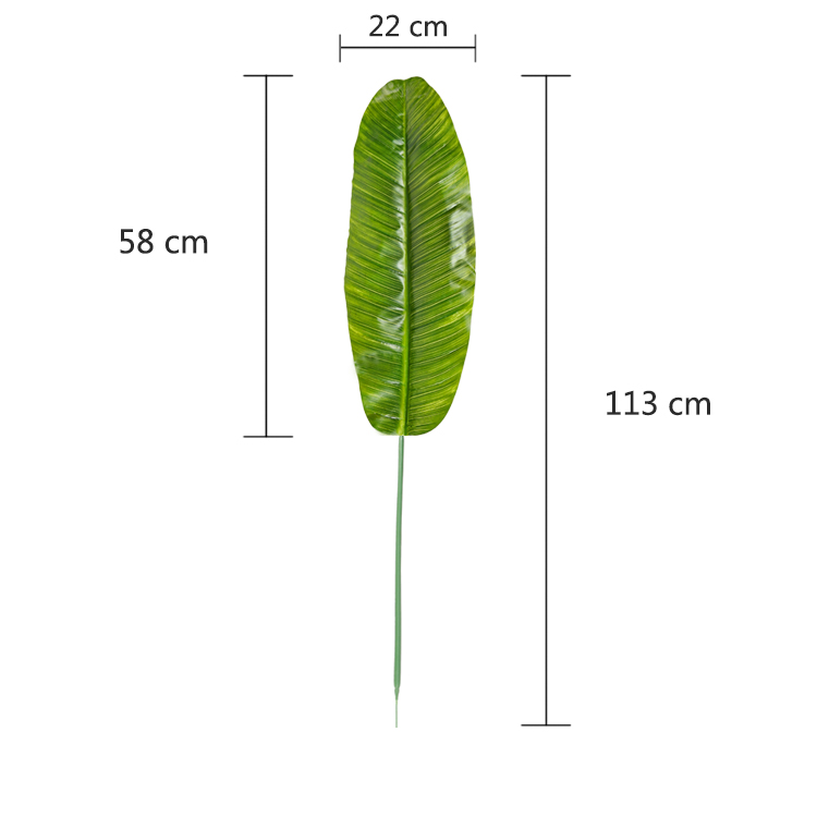 Завод прямых продаж Искусственных банановых листьев Пластиковые Большие зеленые листья искусственные листья джунглей