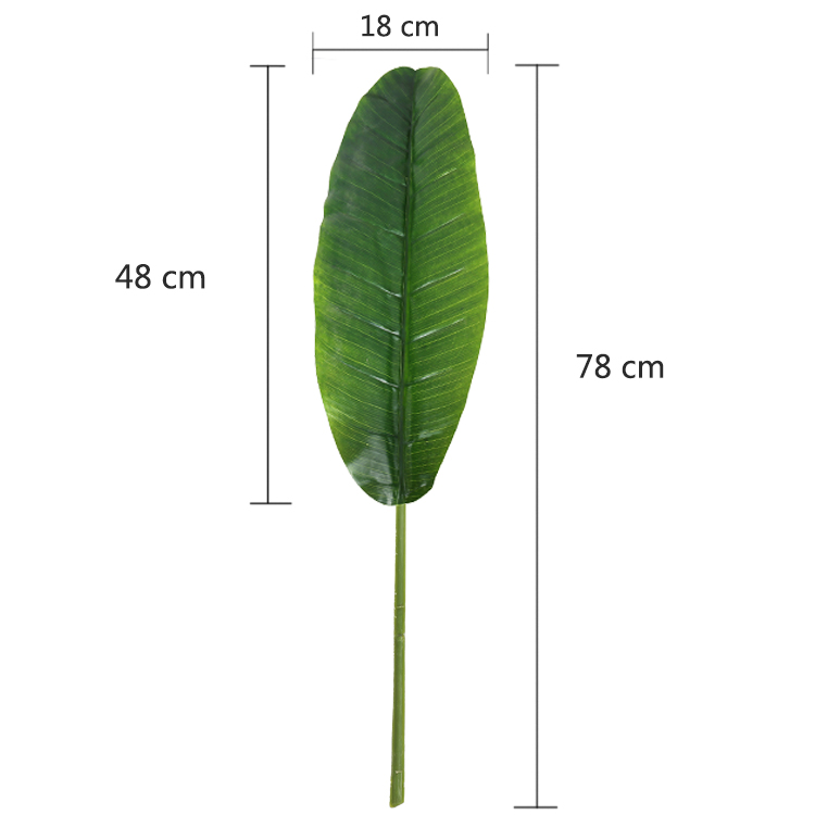 Завод прямых продаж Искусственных банановых листьев Пластиковые Большие зеленые листья искусственные листья джунглей